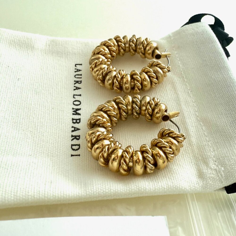 LAURA LOMBARDI Serena Earrings – 14k Gold Plated Brass - Picture 8 of 12